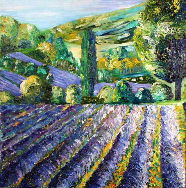 Profumo di lavanda, L.M. Gambardella, olio su tela, 60x60, 2010